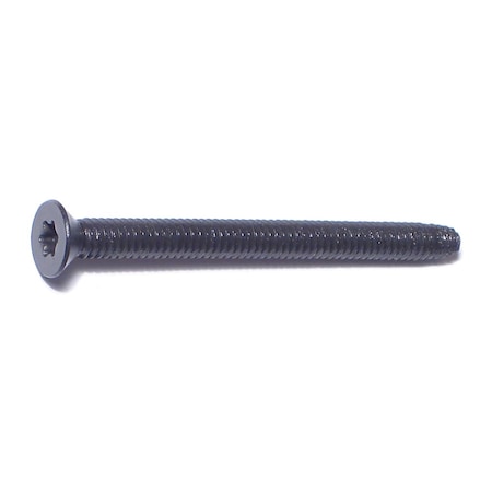 Saberdrive 1/4"-20 x 3 in Torx Flat Machine Screw, Black Phosphate Steel 51273